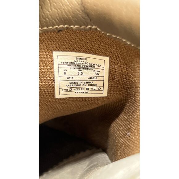 👢 Merrell Brindle Leather Slip-On Mules Women’s Size 6 brown Comfort Clogs - Picture 5 of 5